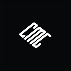 CMG letter logo design on black background.