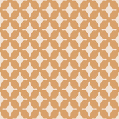 Abstract vector seamless pattern. Simple geometric ornamental texture with curved lines, smooth shapes, repeat tiles. Retro vintage style background. Elegant repeated design for decor, cloth, textile