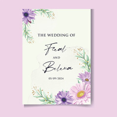 Luxury wedding invitation card