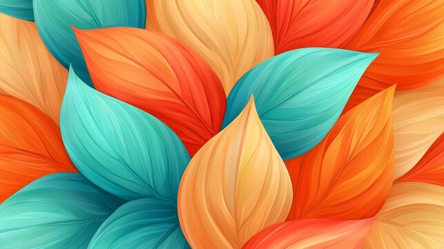 Vibrant Abstract Pattern of Overlapping Petals