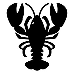 Lobster Claw Silhouette – crustacean Marine Life   Black Vector
