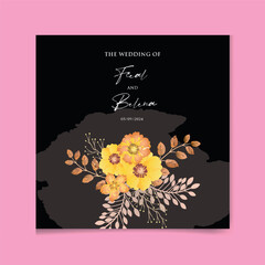 Luxury wedding invitation card
