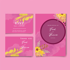 Luxury wedding invitation card
