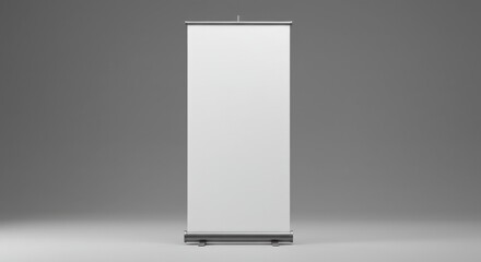 Blank Roll Up Banner Mockup - Showcase your designs! Perfect for presentations, trade shows, and marketing. Clean, modern, and versatile. Easy to customize. High-resolution
