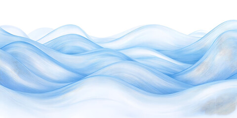 Fototapeta premium Blue and white winter snow holiday texture background. Wavy abstract transparent illustration by Vita with hand painted details