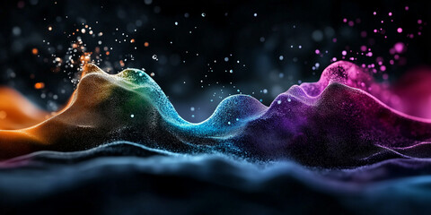 Innovative biotechnology advancements in gene editing and gene therapy scientific research lab abstract visuals dark environment