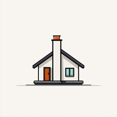 minimalist house with chimney