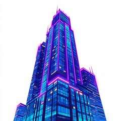 Neon Cyberpunk Skyscraper