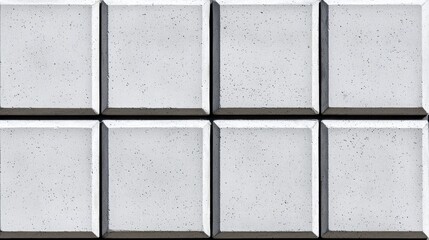 Naklejka premium A white wall with a grid of gray squares.