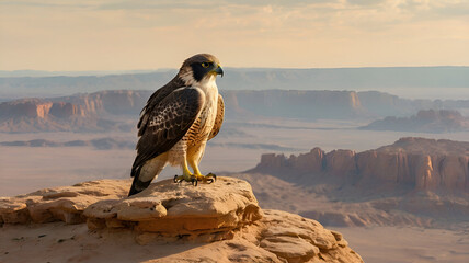 falcon a close-up shows the falcon scanning the horizon