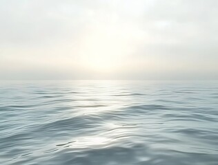 Obraz premium Calm Ocean with Gentle Waves and Horizon