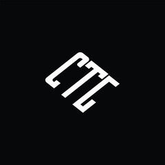CTG letter logo design on black background.