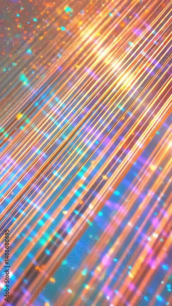 Poster colorful iridescent light reflections create sparkling patterns in an abstract display, showcasing v