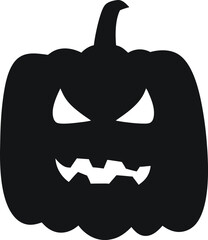 A Silhouette Of Scary Pumpkin For Halloween Celebration Time