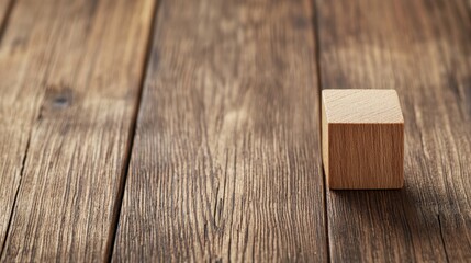 Wooden block on a wooden table.