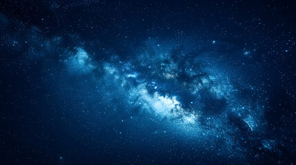 Fototapeta premium Stunning Cosmic Scene with Stars and Galaxy in Deep Blue Background