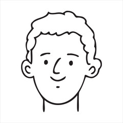 illustration of a person's face expression vector isolated on white background