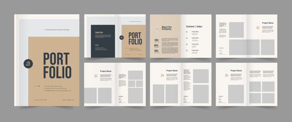 Architect Portfolio Design, Real Estate Property Portfolio Layout, Interior Portfolio Design
