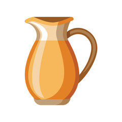 Jug Icon Vector Illustration ? Cartoon Clipart and Line Art Design for Print 1.eps