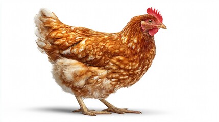 Fototapeta premium High-Quality Chicken Isolated on White Background for Food Industry Promotion