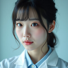 portrait of a young woman in lab