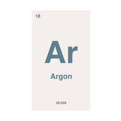 argon periodic vector isolated on transparent background