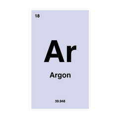 argon periodic vector isolated on transparent background