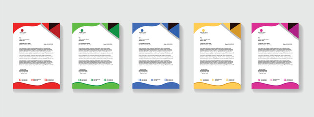 modern corporate letterhead template design