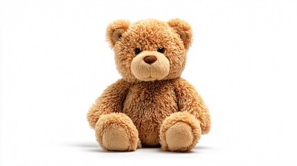 Obraz premium Adorable Teddy Bear on White Background - Professional High-Quality Image