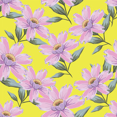 Seamless pattern with floral background