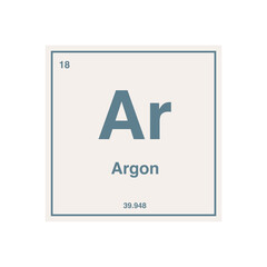 argon periodic vector isolated on transparent background