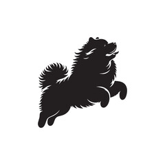 Majestic Chow Chow Dog Silhouette Design Featuring Iconic Fluffy Mane, Proud Stance, and Distinct Profile – Perfect for Dog Lovers, Pet Art, Apparel, Crafts, and Digital Projects

