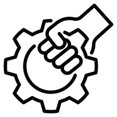 Control icon line vector illustration