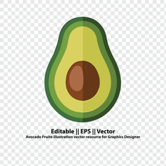 Avocado vector. Eco-Friendly Lifestyle Icons (Flat Design)