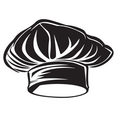 Chef hat logo icon illustration isolated on white background, Cook hat