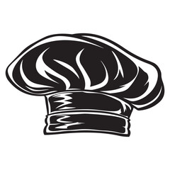 Chef hat logo icon illustration isolated on white background, Cook hat