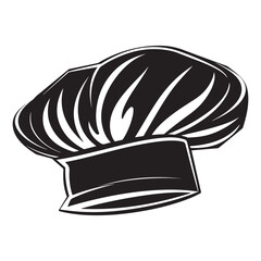 Chef hat logo icon illustration isolated on white background, Cook hat
