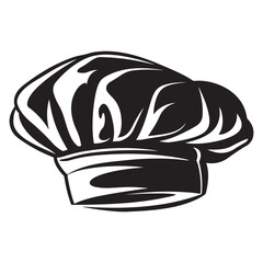 Chef hat logo icon illustration isolated on white background, Cook hat