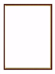 Minimalist rectangular wooden frame with golden border, perfect for luxury cards, banners, and elegant designs.

