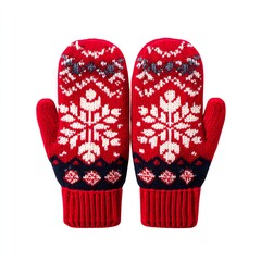 mittens with snowflake design