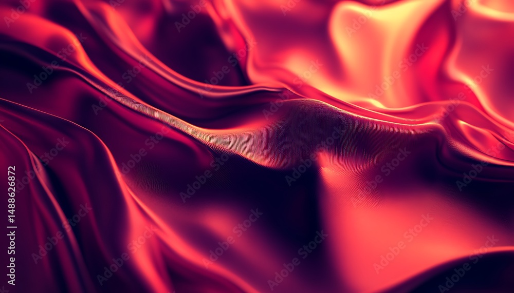 Poster abstract 3d rendering of wavy surface. futuristic background with dynamic waves.