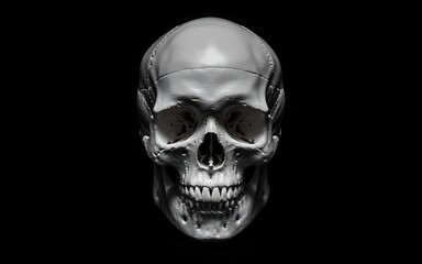Obraz premium Detailed Studio Shot of a Human Skull