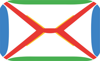 colorful envelope gmail icon with rounded corners white background simple minimalist graphic gmail symbol vector