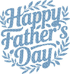 Happy Father's Day Dad And Son Silhouette vector illustration