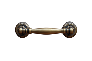 A stately antique bronze door pull whispering tales of a bygone era a symbol of history access on transparent background