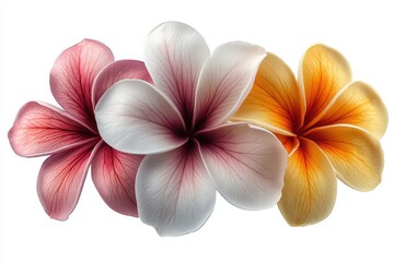 Fototapeta premium Colorful blooming tropical flowers showcasing unique petal patterns and vibrant hues in natural lighting for floral arrangement