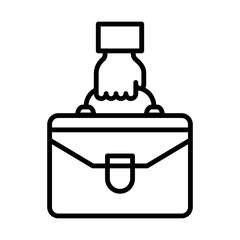 Hand Holding Briefcase Icon