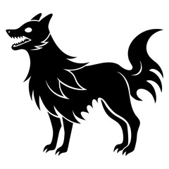 Ghost dog silhouette vector illustration