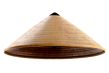 Vietnamese rice hat on transparent background