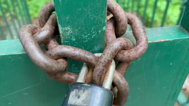 a key is required for a metal rusty lock